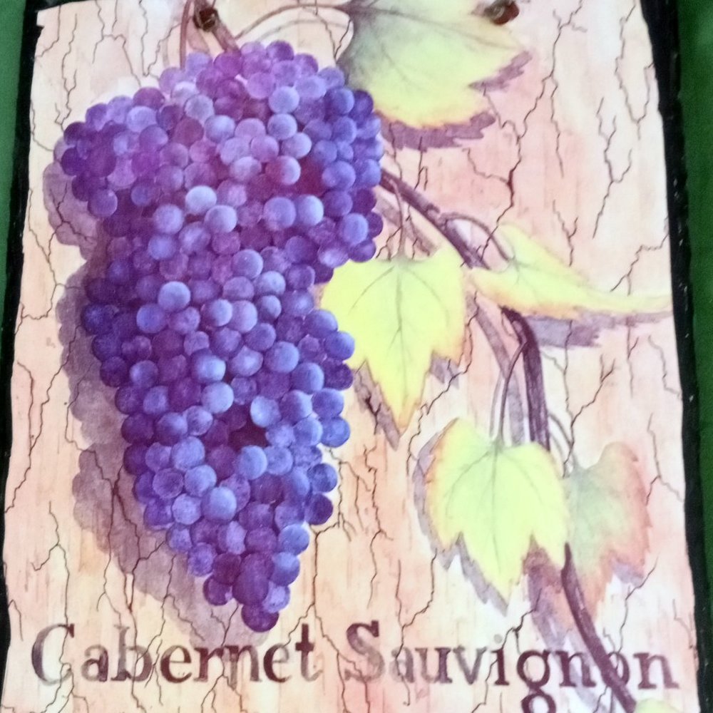 Art on Slate Hand Painted Decor  for many areas wine theme indoor or outdoor